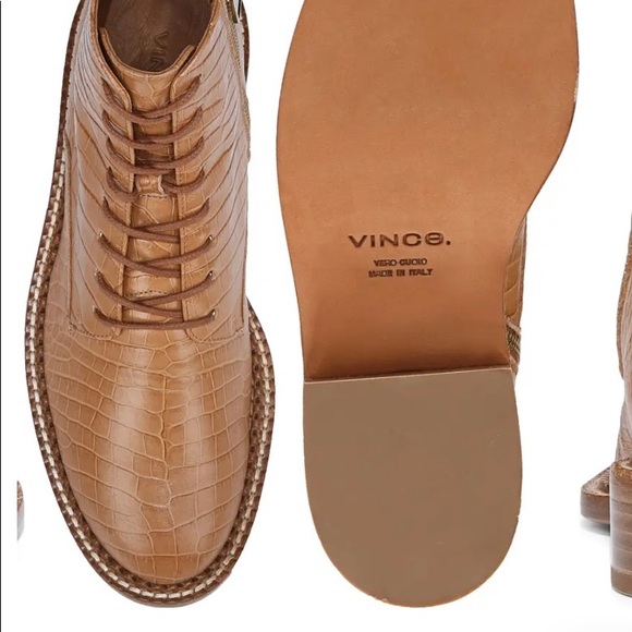 VINCE Cabria embossed tan boots - Picture 7 of 9